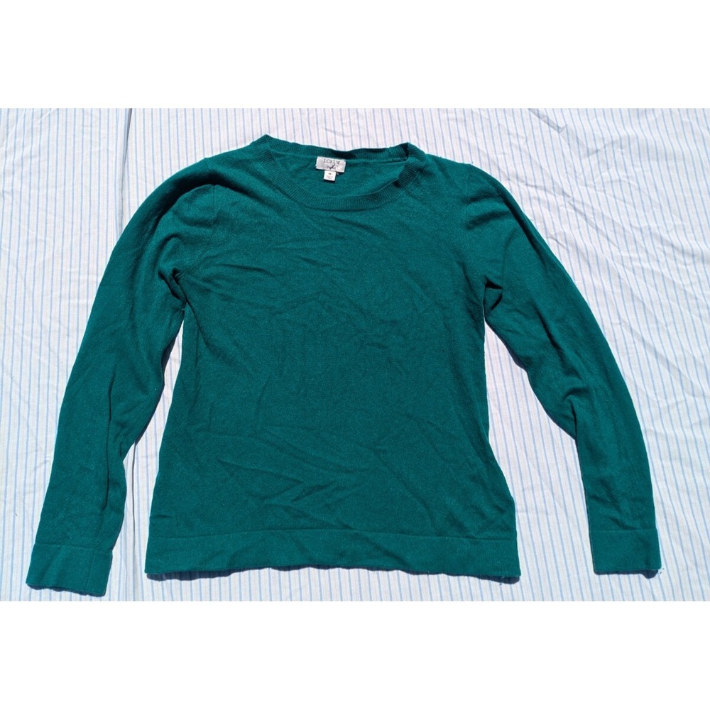 J Crew Sweater Womens Medium Green Long Sleeve Teddie Casual‎ Sweater